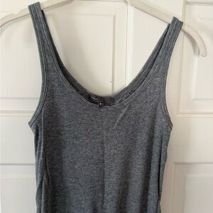 Vince Charcoal Ribbed Tank Top